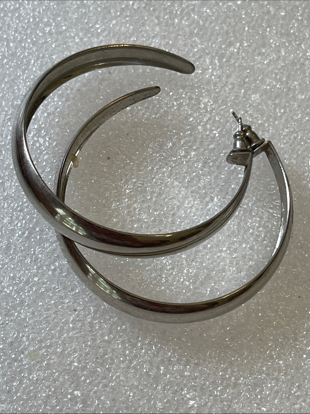 Classic Silver-Tone Hoop Earrings - Women Jewelry